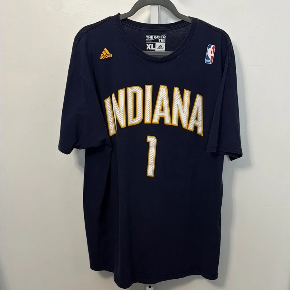 Adidas NBA Indiana Pacers Y2K Lance Stephenson Men Blue Size XL T-shirt